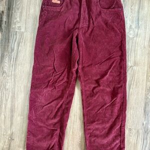 Men's Corduroy Pants - Burgundy